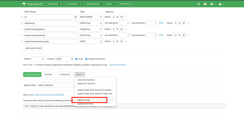 Json Nesting for an Array - Mockaroo Community Forum