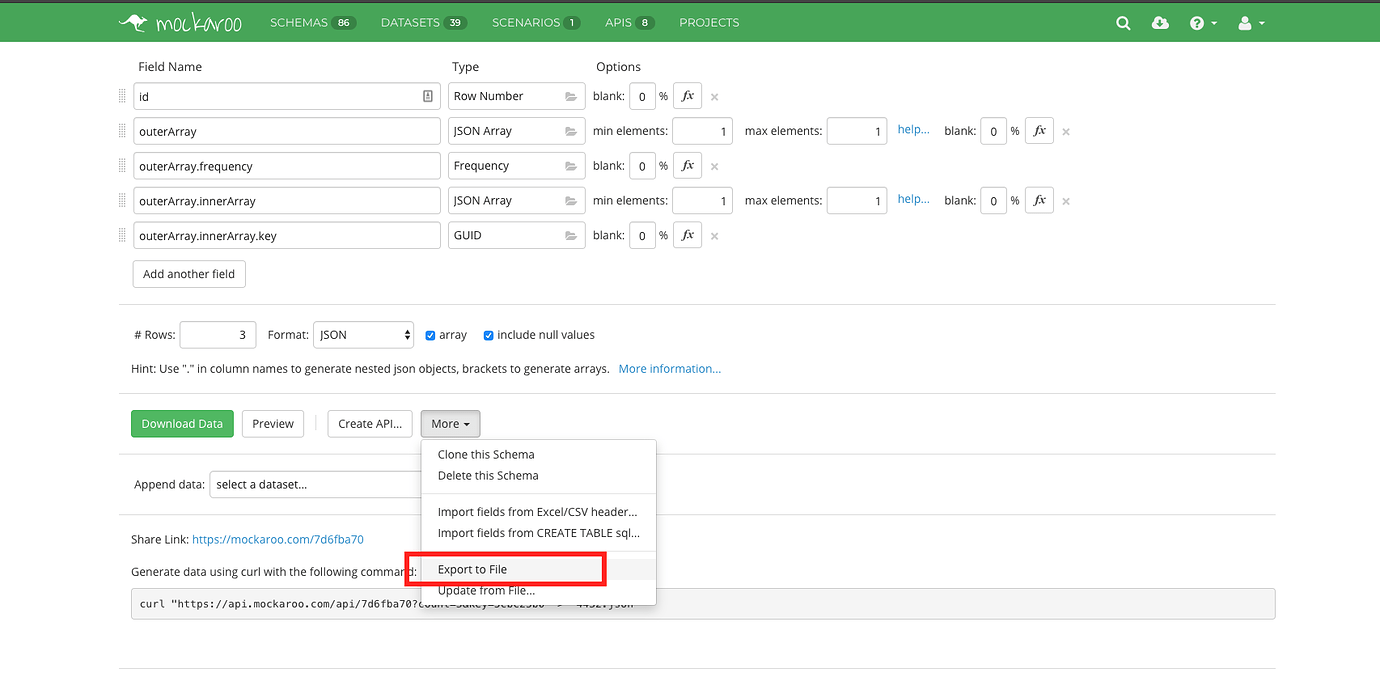 mockaroo data generator